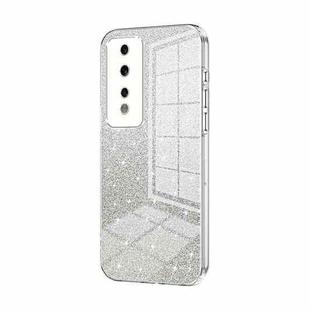 For Honor 80 GT Gradient Glitter Powder Electroplated Phone Case(Transparent)