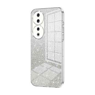 For Honor 90 Gradient Glitter Powder Electroplated Phone Case(Transparent)