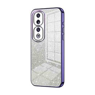 For Honor 90 Pro Gradient Glitter Powder Electroplated Phone Case(Purple)