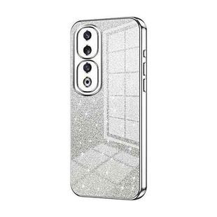 For Honor 90 Pro Gradient Glitter Powder Electroplated Phone Case(Silver)