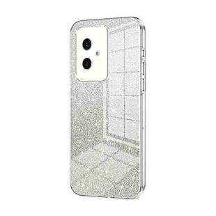 For Honor 100 Gradient Glitter Powder Electroplated Phone Case(Transparent)