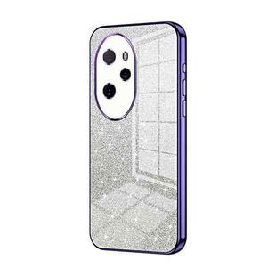 For Honor 100 Pro Gradient Glitter Powder Electroplated Phone Case(Purple)