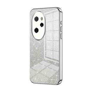 For Honor 100 Pro Gradient Glitter Powder Electroplated Phone Case(Silver)