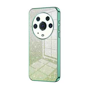 For Honor Magic3 Pro Gradient Glitter Powder Electroplated Phone Case(Green)