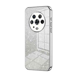 For Honor Magic4 Gradient Glitter Powder Electroplated Phone Case(Silver)
