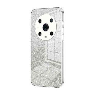 For Honor Magic4 Pro Gradient Glitter Powder Electroplated Phone Case(Transparent)