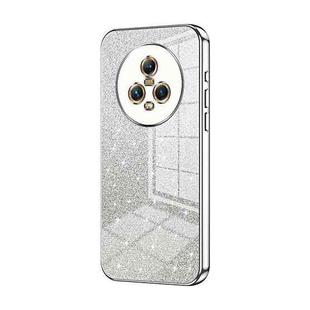 For Honor Magic5 Gradient Glitter Powder Electroplated Phone Case(Silver)
