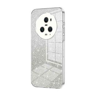 For Honor Magic5 Pro Gradient Glitter Powder Electroplated Phone Case(Transparent)