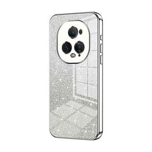 For Honor Magic5 Ultimate Gradient Glitter Powder Electroplated Phone Case(Silver)