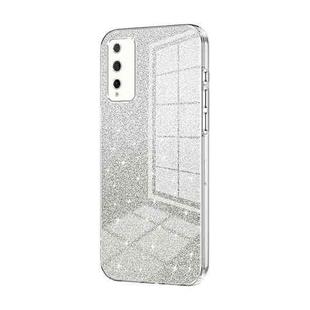 For Honor Play 4T Pro Gradient Glitter Powder Electroplated Phone Case(Transparent)