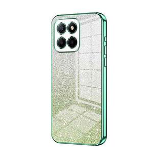 For Honor X8 5G / X6 / X6s Gradient Glitter Powder Electroplated Phone Case(Green)