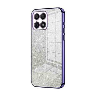 For Honor X30i Gradient Glitter Powder Electroplated Phone Case(Purple)
