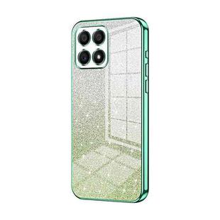 For Honor X30i Gradient Glitter Powder Electroplated Phone Case(Green)