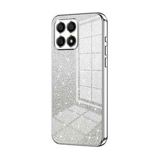 For Honor X30i Gradient Glitter Powder Electroplated Phone Case(Silver)