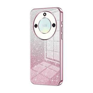 For Honor X40 5G / Magic5 Lite / X9a Gradient Glitter Powder Electroplated Phone Case(Pink)