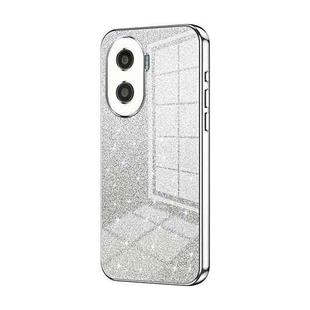 For Honor X40i / Play 7T Pro Gradient Glitter Powder Electroplated Phone Case(Silver)