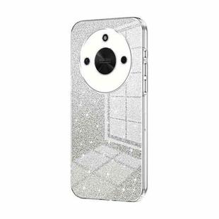 For Honor X50 Gradient Glitter Powder Electroplated Phone Case(Transparent)