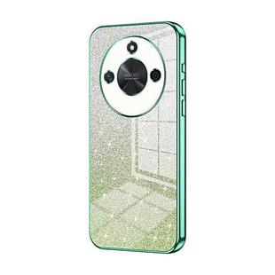 For Honor X50 Gradient Glitter Powder Electroplated Phone Case(Green)