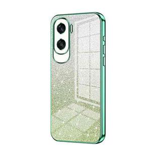 For Honor X50i / 90 Lite Gradient Glitter Powder Electroplated Phone Case(Green)