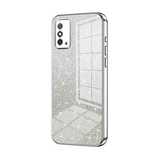 For Honor X10 Max / X30 Max Gradient Glitter Powder Electroplated Phone Case(Silver)