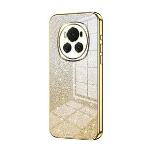 For Honor Magic6 Gradient Glitter Powder Electroplated Phone Case(Gold)