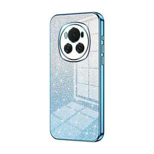 For Honor Magic6 Gradient Glitter Powder Electroplated Phone Case(Blue)