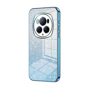 For Honor Magic6 Pro Gradient Glitter Powder Electroplated Phone Case(Blue)