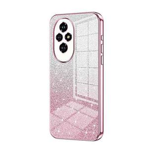 For Honor 200 Gradient Glitter Powder Electroplated Phone Case(Pink)