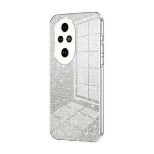 For Honor 200 Pro Gradient Glitter Powder Electroplated Phone Case(Transparent)