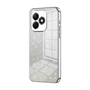 For Honor X60i Gradient Glitter Powder Electroplated Phone Case(Silver)