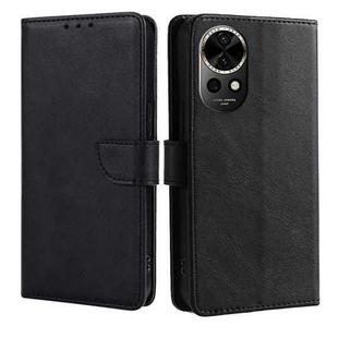 For Huawei nova 12 5G Calf Texture Buckle Flip Leather Phone Case(Black)