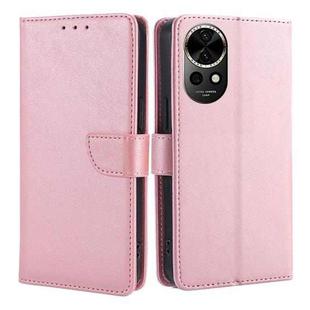 For Huawei nova 12 5G Calf Texture Buckle Flip Leather Phone Case(Rose Gold)