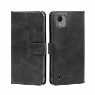 For Nokia C110 4G Calf Texture Buckle Flip Leather Phone Case(Black)