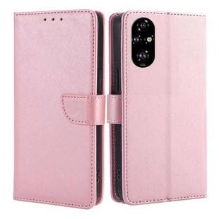 For Honor 200 Pro 5G Calf Texture Buckle Flip Leather Phone Case(Rose Gold)