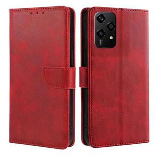 For Honor 200 Lite 5G Global Calf Texture Buckle Flip Leather Phone Case(Red)