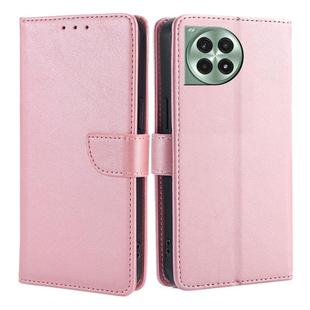 For OnePlus Ace 3 Pro 5G Calf Texture Buckle Flip Leather Phone Case(Rose Gold)