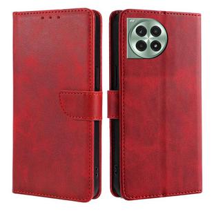 For OnePlus Ace 3 Pro 5G Calf Texture Buckle Flip Leather Phone Case(Red)