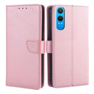 For OnePlus Nord CE 4 Lite 5G Calf Texture Buckle Flip Leather Phone Case(Rose Gold)