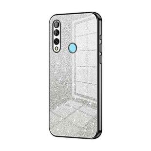 For Huawei Enjoy 10 Plus / P Smart Z Gradient Glitter Powder Electroplated Phone Case(Black)