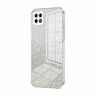 For Huawei Enjoy 20 / nova Y60 Gradient Glitter Powder Electroplated Phone Case(Transparent)