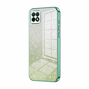 For Huawei Enjoy 20 / nova Y60 Gradient Glitter Powder Electroplated Phone Case(Green)