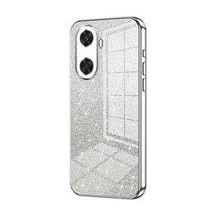 For Huawei Enjoy 60 Gradient Glitter Powder Electroplated Phone Case(Silver)
