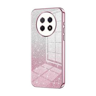For Huawei Enjoy 60X / nova Y91 Gradient Glitter Powder Electroplated Phone Case(Pink)