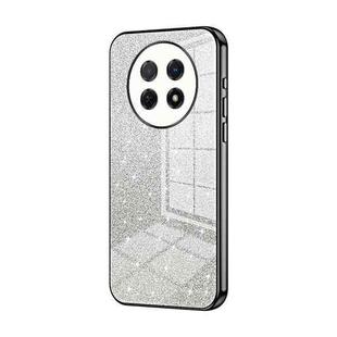 For Huawei Enjoy 60X / nova Y91 Gradient Glitter Powder Electroplated Phone Case(Black)