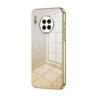 For Huawei Mate 30 Gradient Glitter Powder Electroplated Phone Case(Gold)