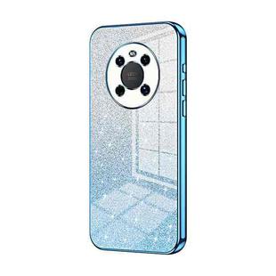 For Huawei Mate 40 Gradient Glitter Powder Electroplated Phone Case(Blue)