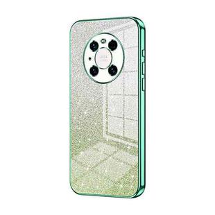 For Huawei Mate 40 Pro Gradient Glitter Powder Electroplated Phone Case(Green)