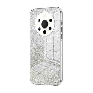 For Huawei Mate 40 Pro+ Gradient Glitter Powder Electroplated Phone Case(Transparent)