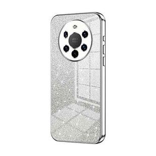 For Huawei Mate 40 Pro+ Gradient Glitter Powder Electroplated Phone Case(Silver)