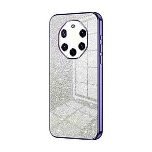 For Huawei Mate 40 RS  Gradient Glitter Powder Electroplated Phone Case(Purple)